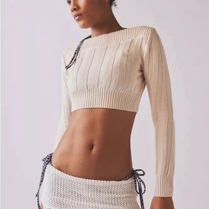 Urban outfitters off the shoulder crop top